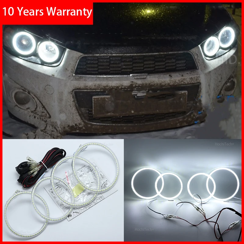 

For Chevrolet AVEO Sonic T300 2011 2012 2013 2014 Super Bright white color 3528 SMD led Angel Eyes kit daytime running light DRL