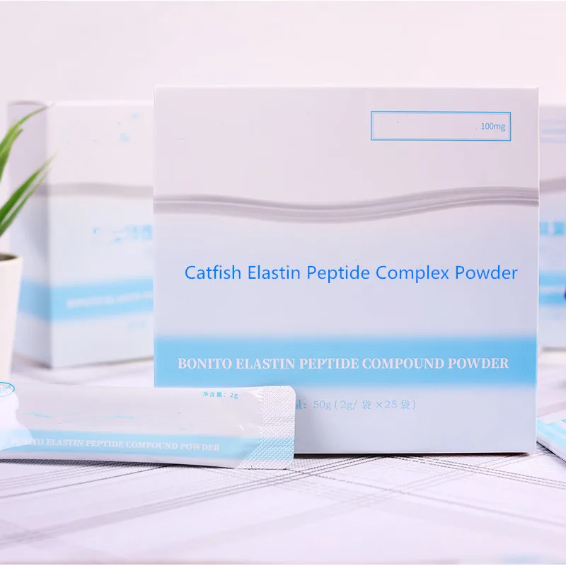 Catfish Elastin Peptide Complex Powder , Anti-Aging, Promotes the synthesis of collagen and elastin, and restores skin elasticity