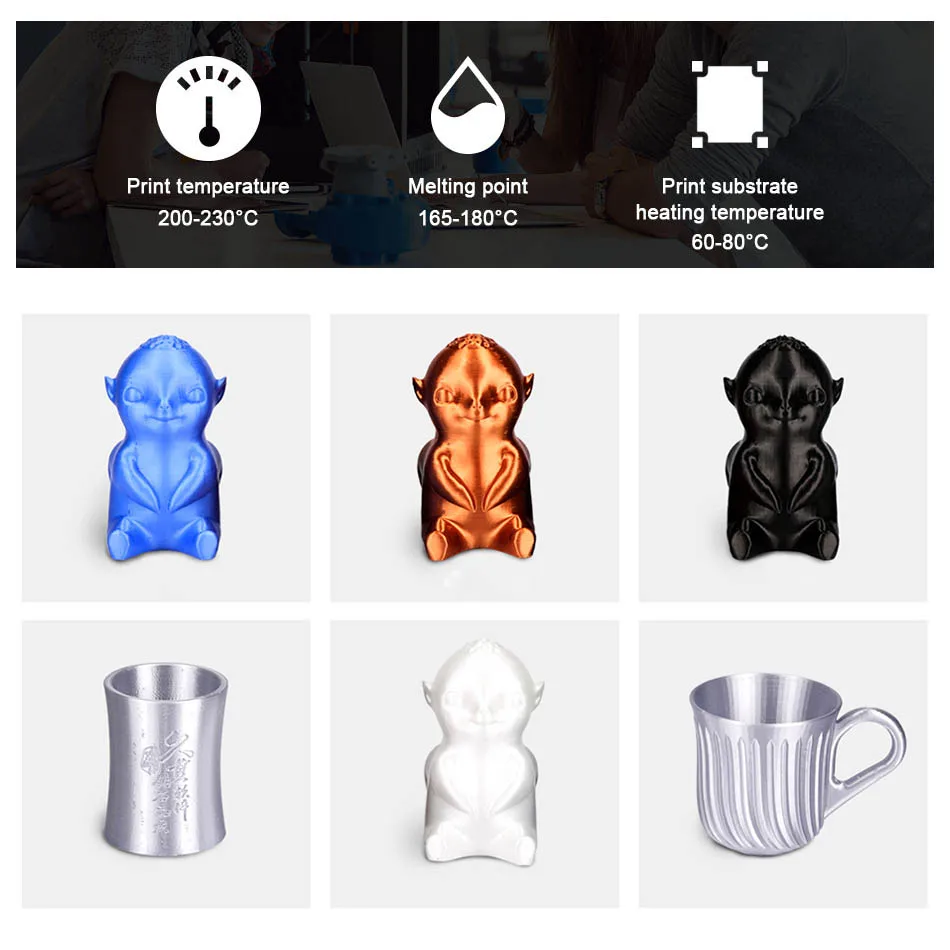 

SUNLU SILK PLA Filament 1.75MM 3D Printer Filament PLA PLUS 3D Printing Materials