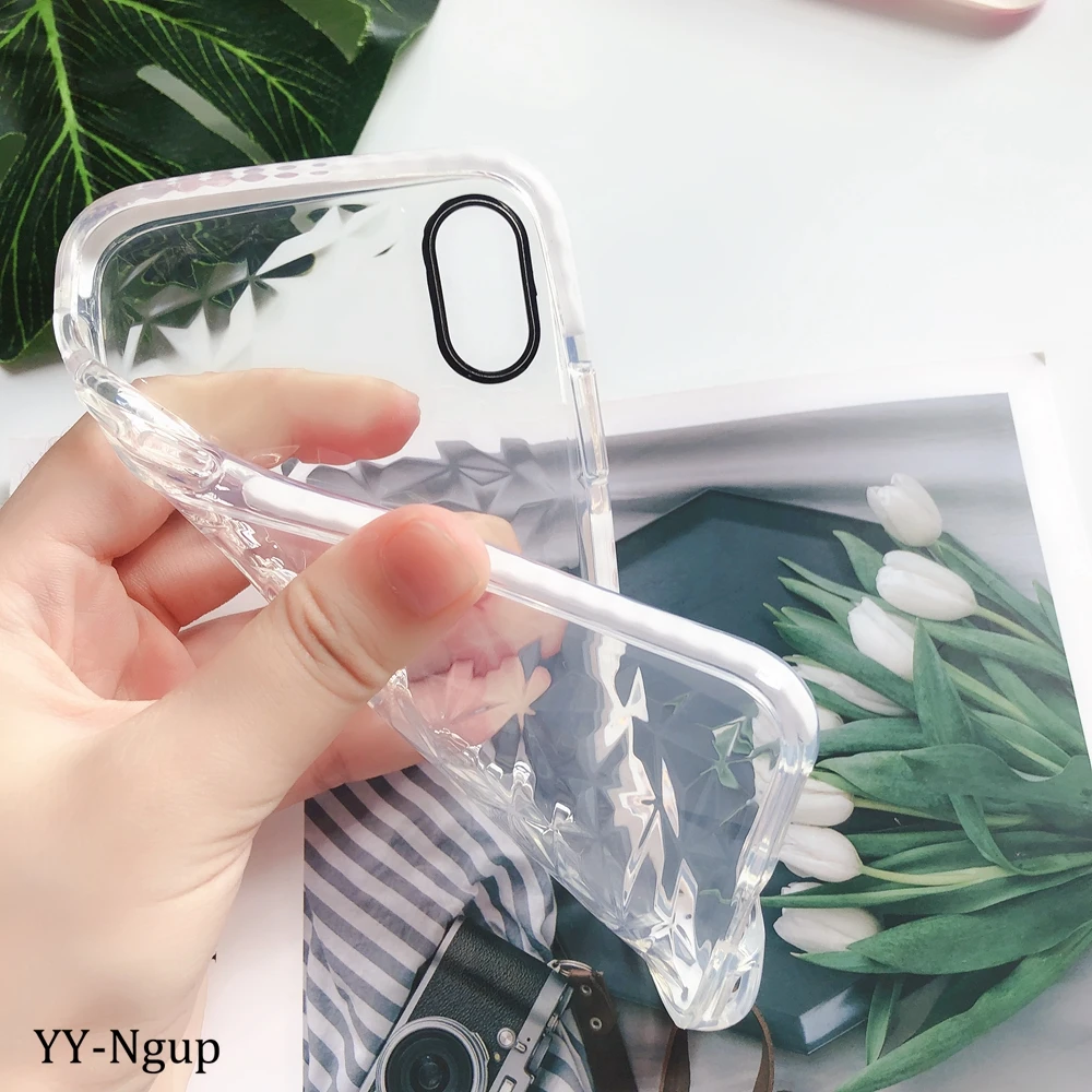 Shockproof Case for iPhone 5 5S SE XS Max Diamond Transparent Cover on Coque i Phone 6 6S 7 8 Plus X XR |