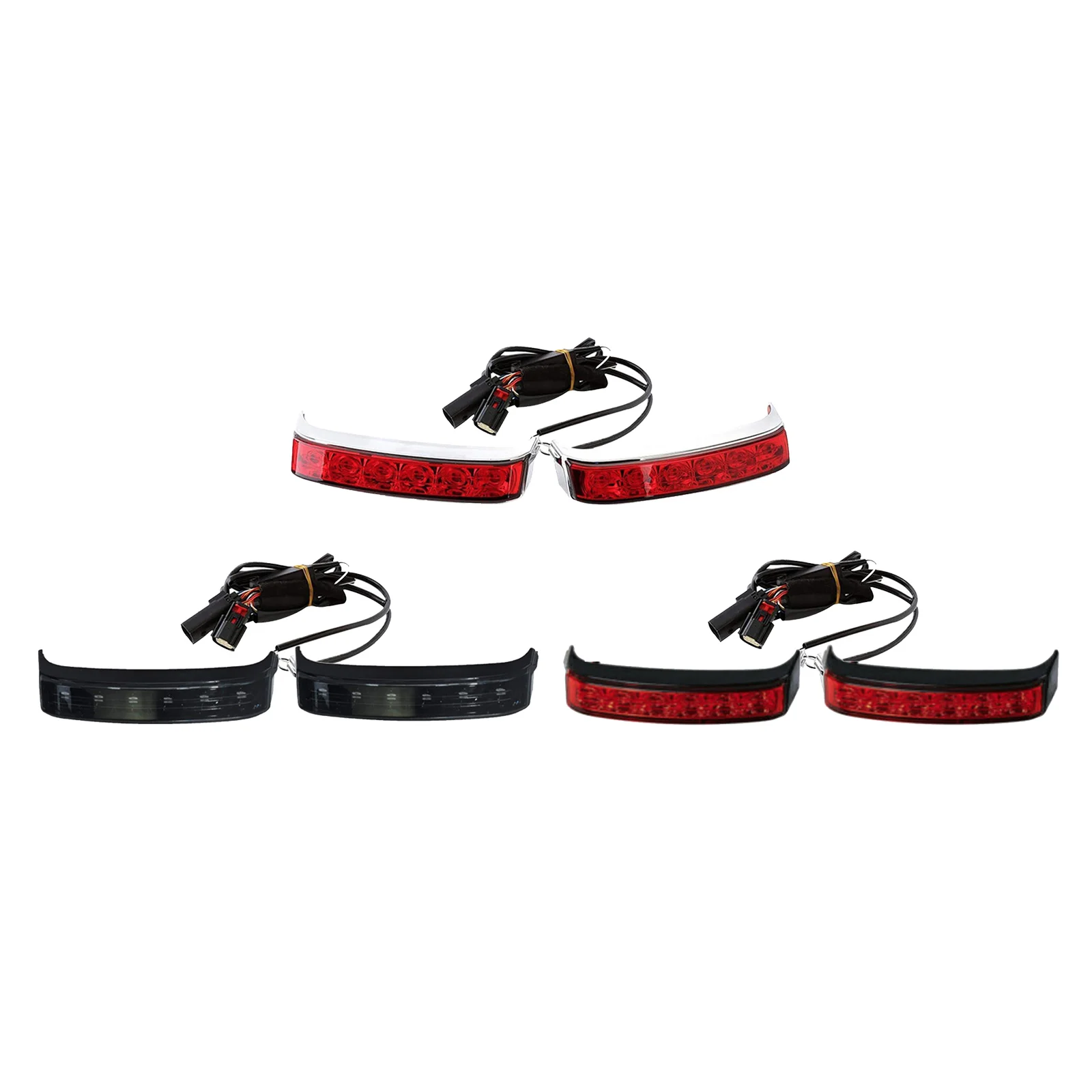 

2x Saddlebag Tail Brake Turn Light Lamp LED Len Compatible with for Harley Glide 14-18 Replacement Acc