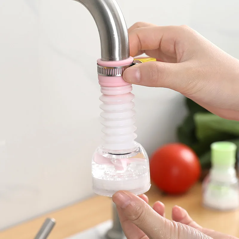 

360 Degree Adjustable Water Tap Gadget Shower Belt Household Bathroom Extendable Faucets Splash Filter Home Kitchen Accessories