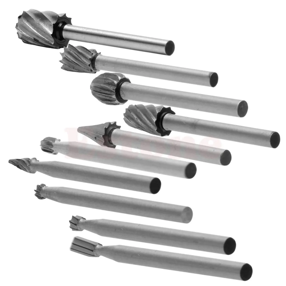 

10PC Rotary File Electric Grinding Polishing Head Engraving Cutter DIY Wood Tool