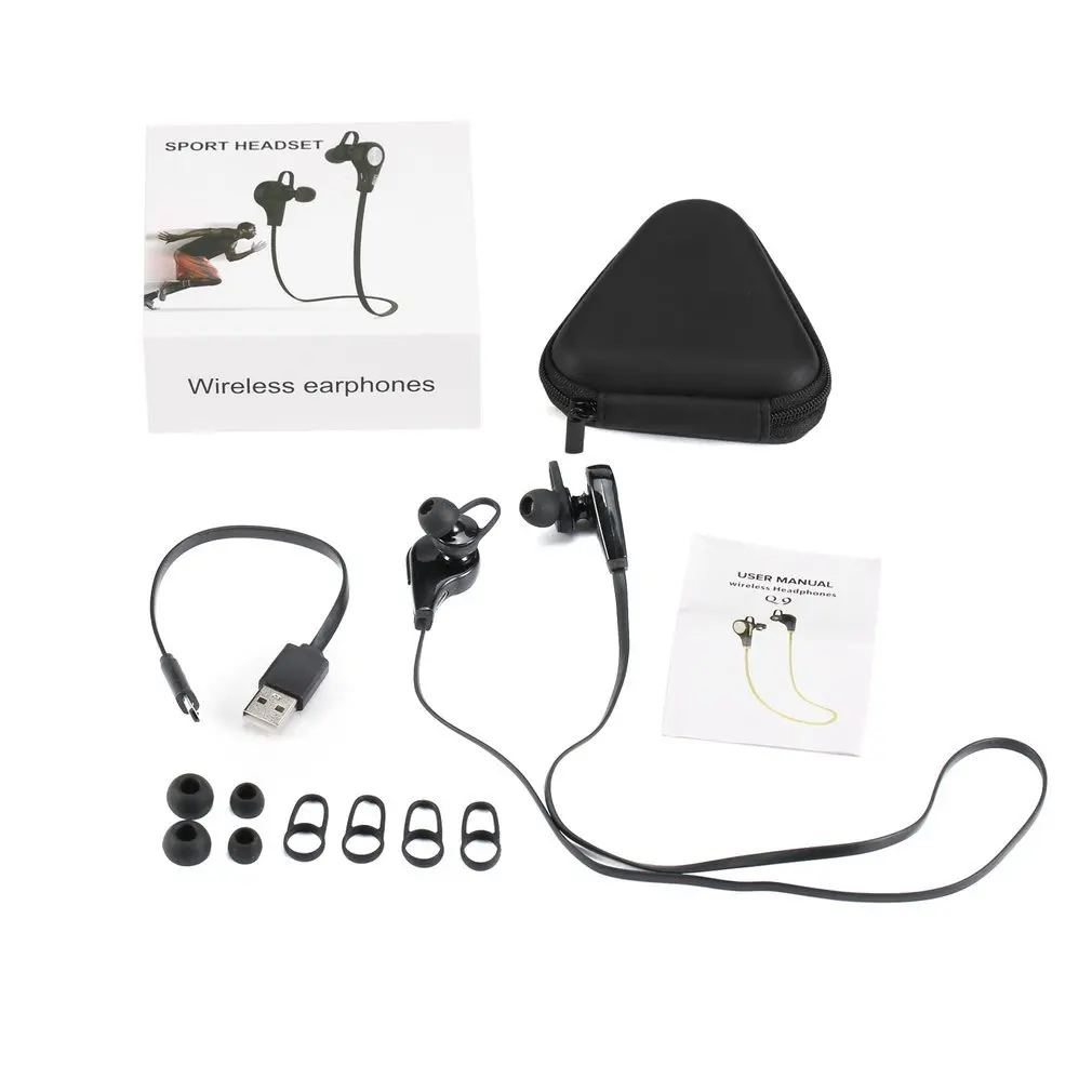 Bluetooth наушники Беспроводные спортивные вкладыши гарнитура для бега музыки