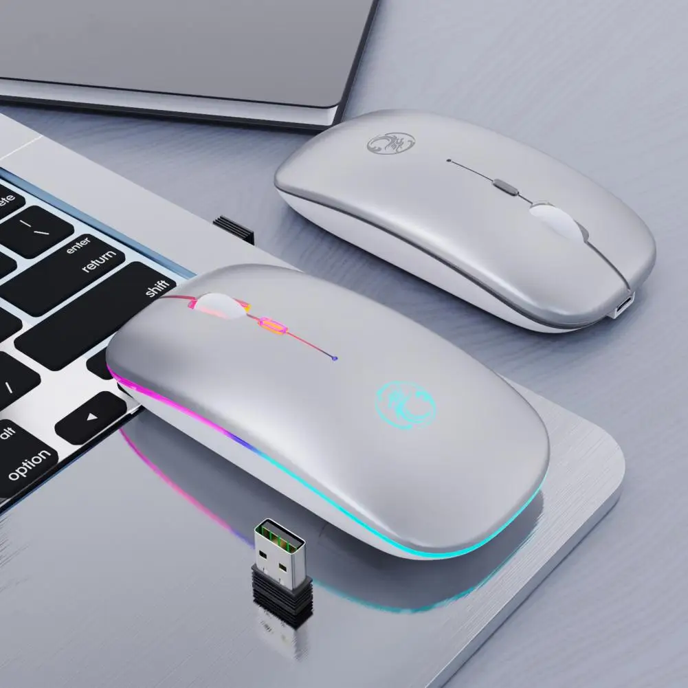 Беспроводная перезаряжаемая Bluetooth мышь IMICE E 1300 двойной режим бесшумная