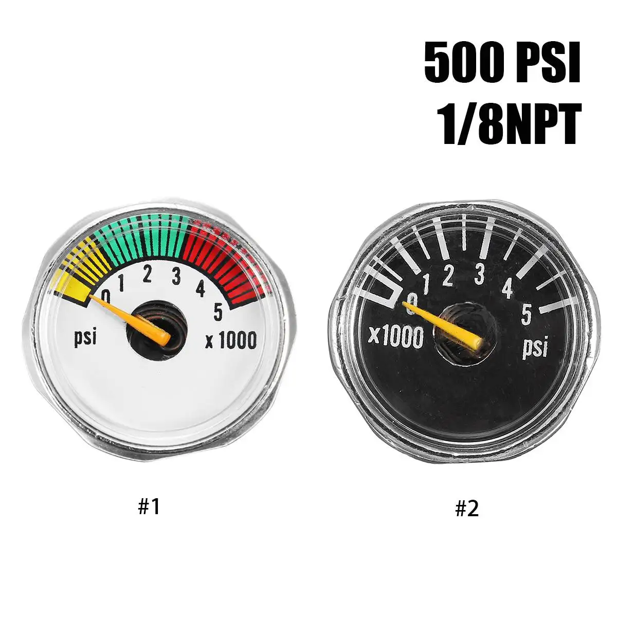 

Манометр 5000 psi, миниатюрный ручной манометр для пейнтбола с резьбой 1/8NPT, CO2 и маркером, аксессуары для пейнтбола