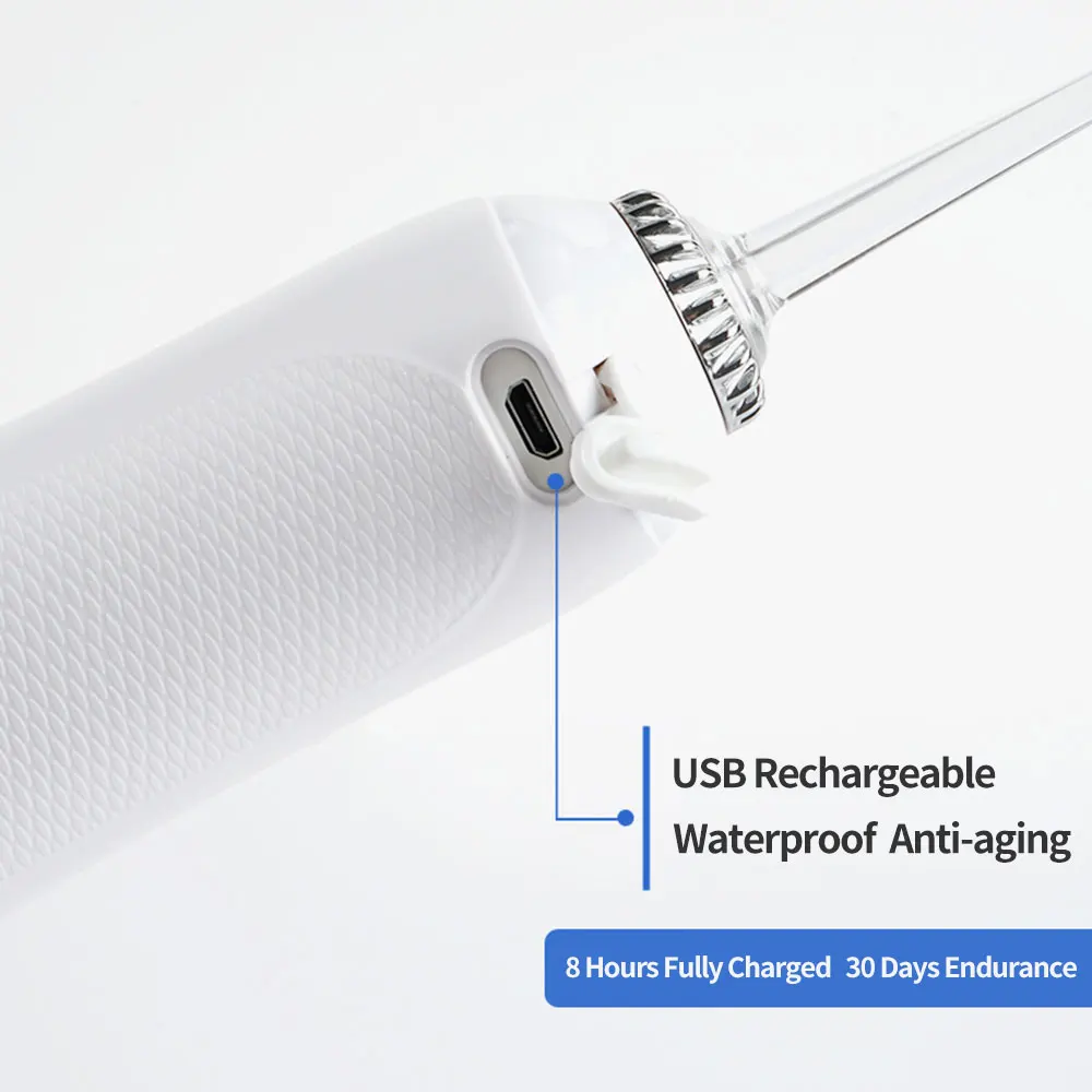 

Cordless 2 in 1 Oral Irrigator Nasal Irrigators USB Rechargeable Dental Flosser 3 Modes Water Jet Floss Tooth Pick 320ml