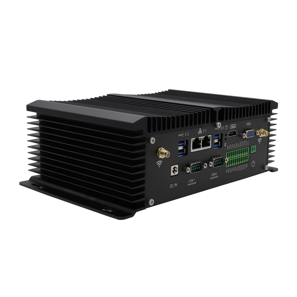 Экспертный промышленный мини ПК без вентилятора i5 8250U i7 7500U 2 * DDR4 Lans настольный