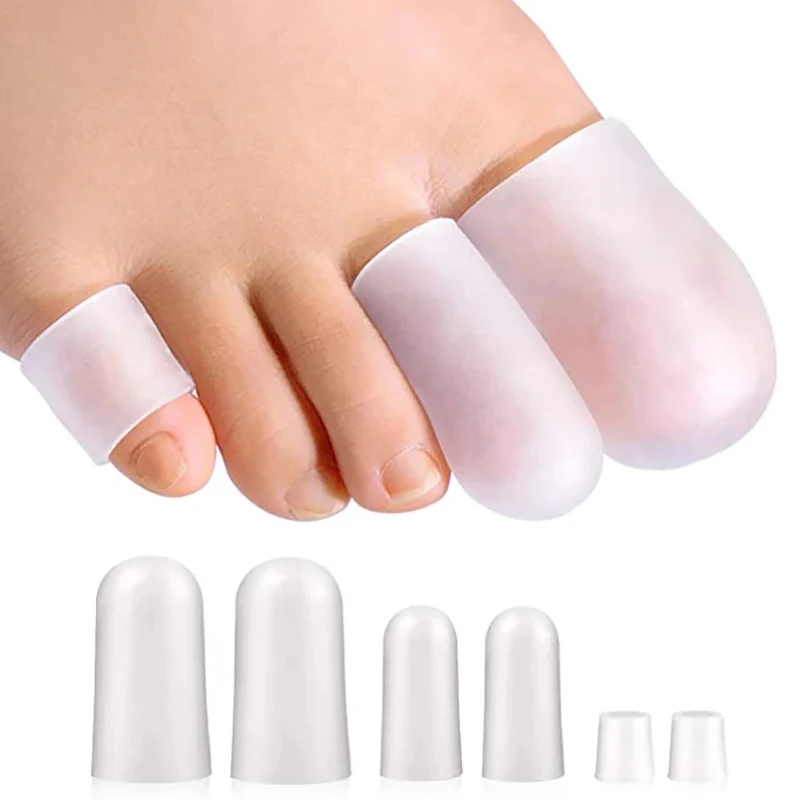 

6pcs Silicone Gel Toe Tube Corn Blister Remover Bunion Correction Toe Protector Sleeve Pain Relief Foot Care Toe Separator