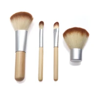 4pcsset brand designer bamboo handle makeup brush set cosmetics kit powder blush make up brushes styling tools face care