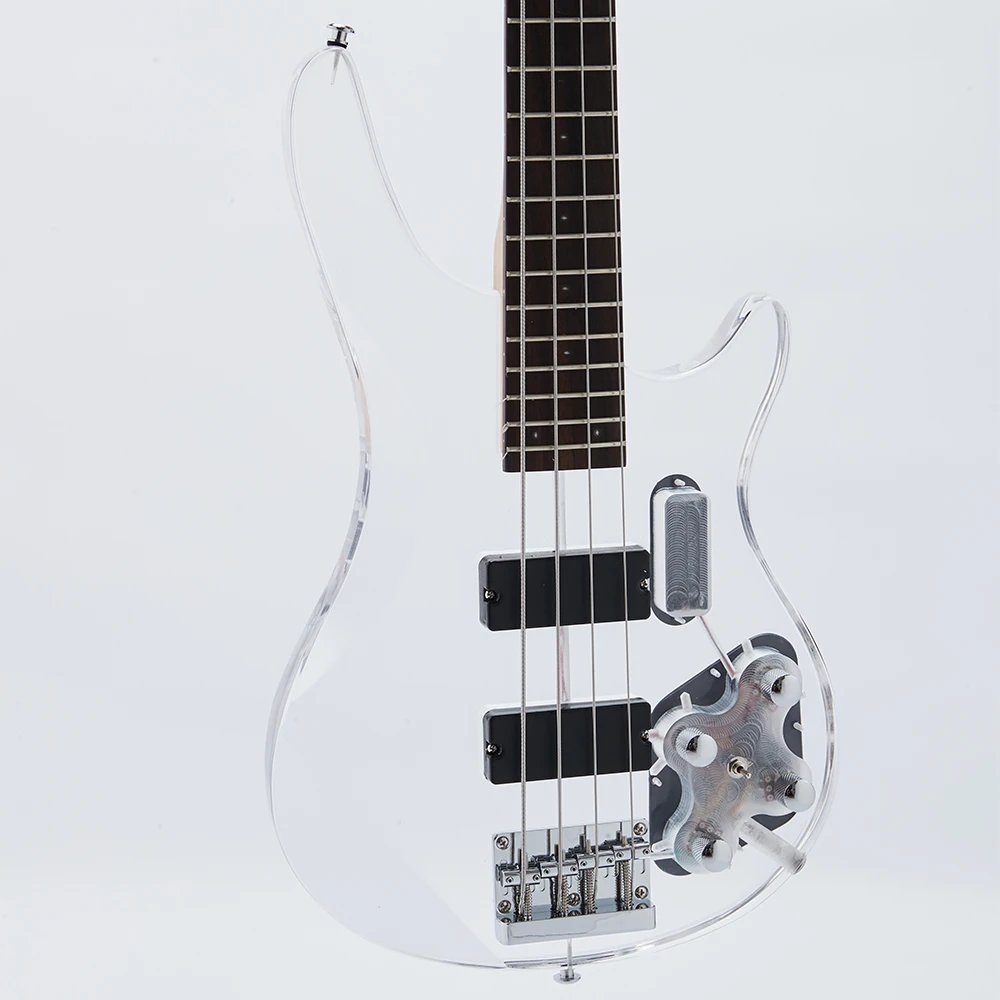 

Высококачественная 4-струнная электрическая бас-гитара со светодиодной подсветкой, акриловый корпус, бесплатная доставка