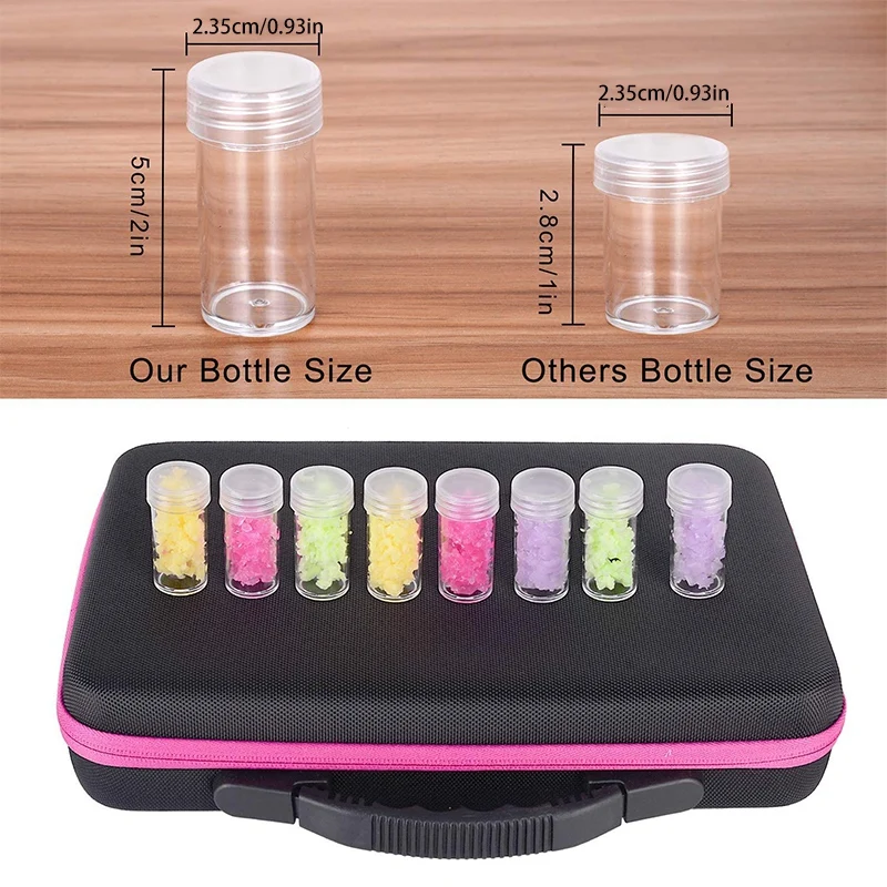 

60 Slot Diamond Painting Storage Case,60 Grids Zipper Bag Beads Organizer for DIY Diamond, Nail and Other Small Items