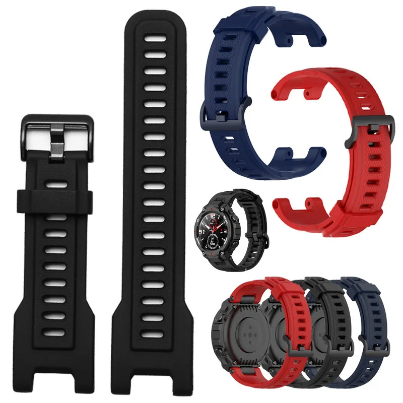 

silicone watchband for Amazfit T-Rex strap Smart waterproof soft Huami trex T-Rex watch BAND Dedicated interface