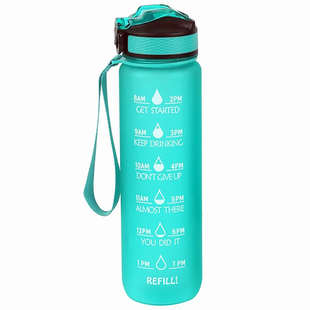 

1pc Water Bottle Bounce Cover With Graduated Straw Sports Fitness Gym Water Bottle Clear Drinking Bottles
