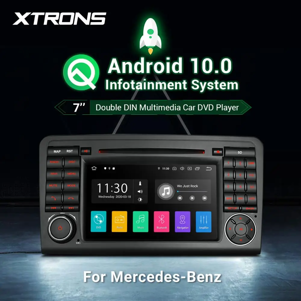 XTRONS Android 10 0 радио GPS автомобильный DVD-плеер для Mercedes Benz ML класса W164 ML300 ML350 ML450 ML500