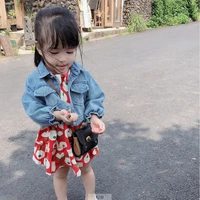 jean jacket spring autumn coat girls kids outerwear teenage top children clothes school long sleeve high quality