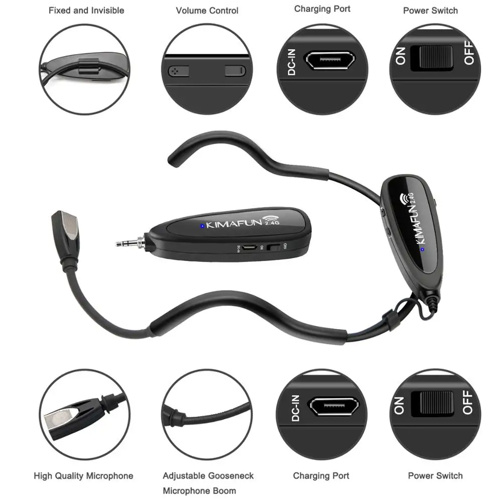 Портативная беспроводная гарнитура с микрофоном 2 4G Handsfree микрофон Мегафона для