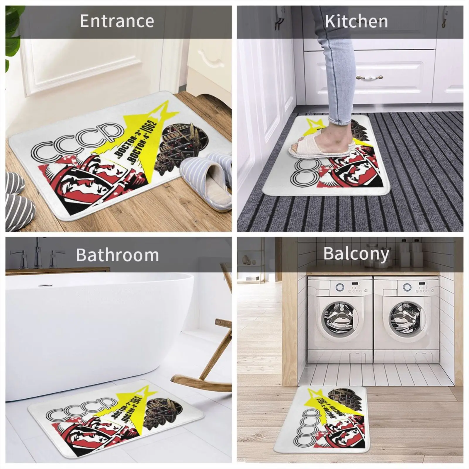 Советская космическая гонка-Гагарин 1962 прозрачный коврик мягкий нескользящий