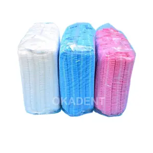 Одноразовая шапочка для душа 100 шт., Нетканая плиссированная шапочка от пыли в форме грибов для спа-салона, ванной комнаты, медицинская шапочка для волос