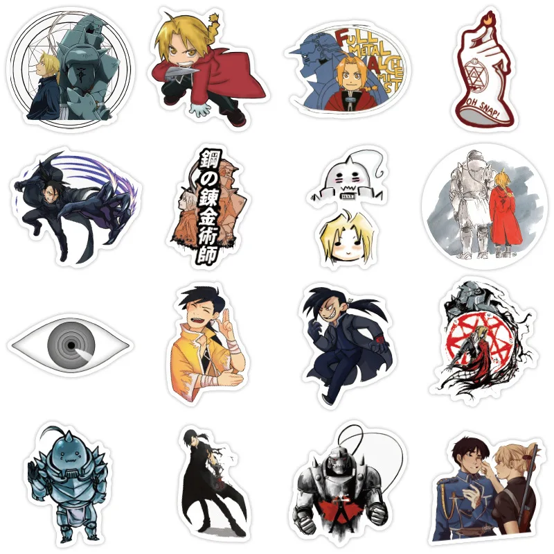 50 шт./компл. аниме Fullmetal Alchemist наклейки аксессуары для косплея реквизит ПВХ