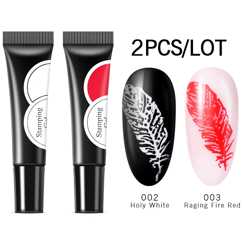 2PCS Гель-лак для ногтей Azure beauty, Перманентный УФ-лак для ногтей, Гибридный СВЕТОДИОДНЫЙ Гель-лак, сделай сам, тиснение, узор, Гель-лак для ногтей - Цвет: 2PCS