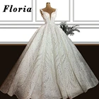 Блестящие Свадебные платья с бисером 2020 Дубай Иллюзия бальное платье Свадебные платья Vestido De Noiva на заказ Элегантное свадебное платье