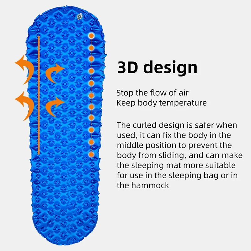 Туристический матовый коврик легкий надувной матрас в палатке походная и