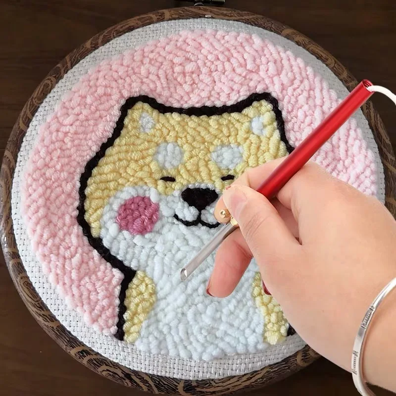 

Rug Yarn Needle Embroidery Pen Felting Threader Needles Adjustable Punch Needle Stitching Kit Sewing Needles Household Tools