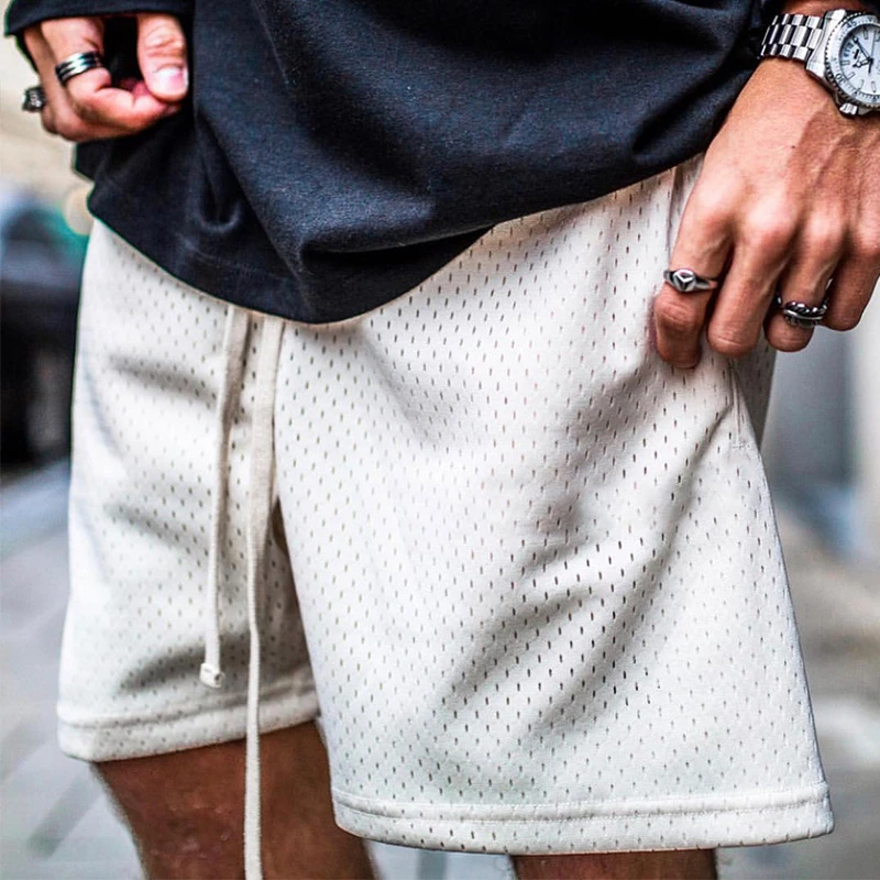 

Summer Shorts Men Fashion Boardshorts Mesh Breathable Male Casual Shorts Comfortable Plus Size Fitness Mens Shorts