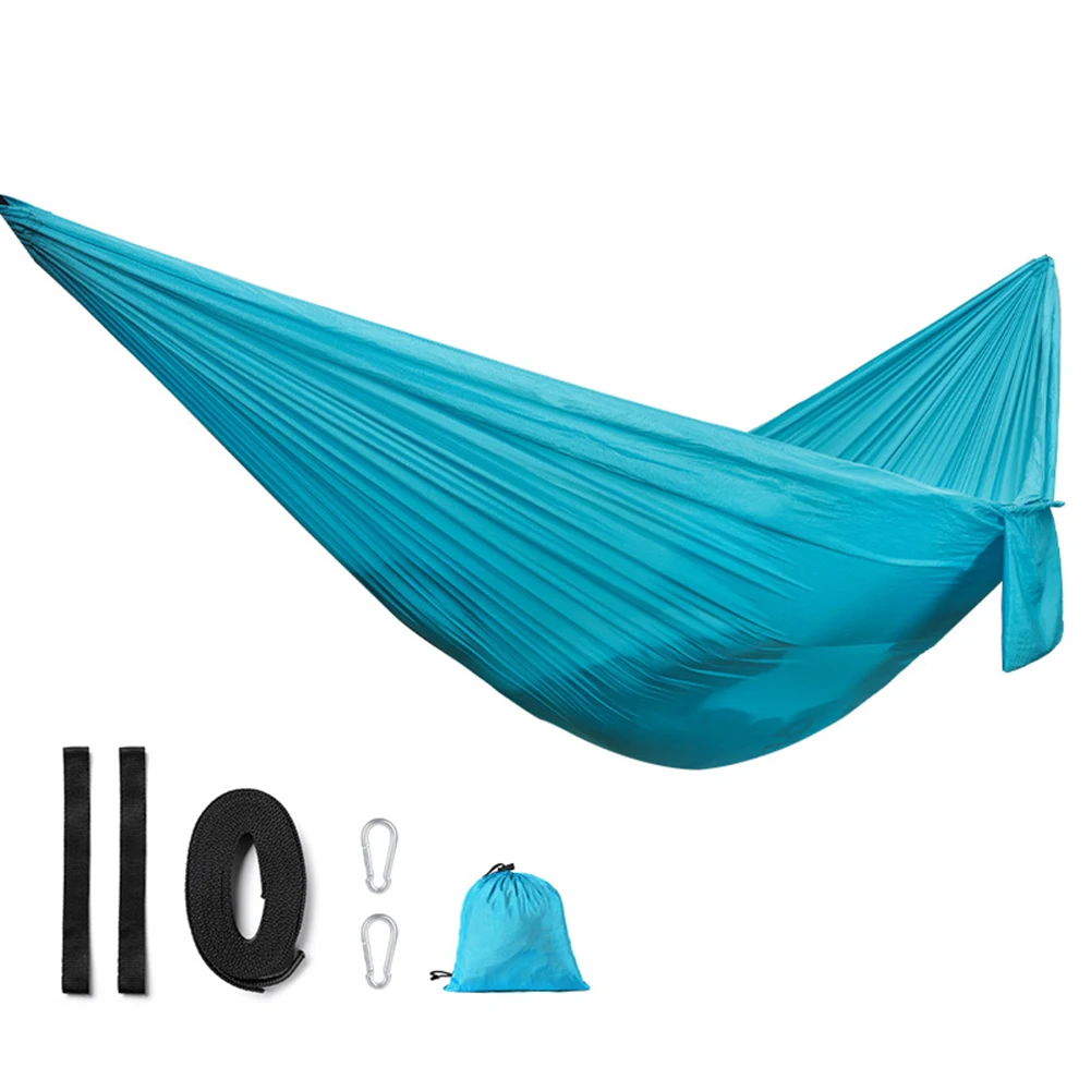 

Outdoor camping hanging sheet man light hammock with lanyard backpack hiking garden backyard beach tree hanging bed swing