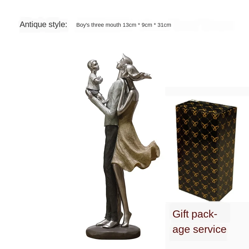 

Nordic warm family Valentine's Day wedding gift modern TV cabinet happy family living room decoration