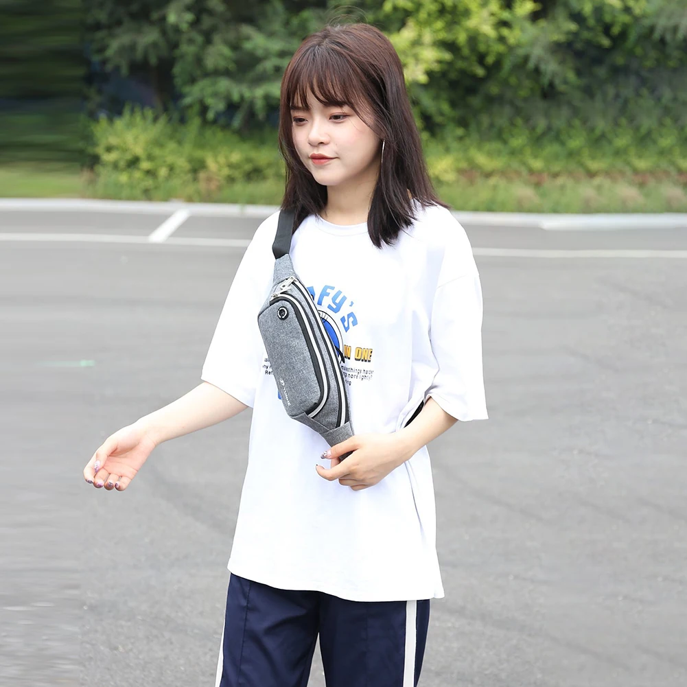 

Unisex Crossobody Chest Bag Street Multi-pocket Waist Pack Sports Shoulder Purse for Women Waist PU Leather Female 2020