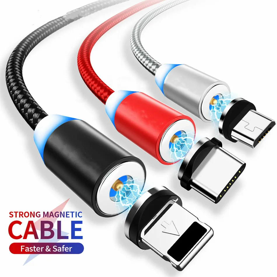 Магнитный Micro-USB кабель для передачи данных для iPhone 11 samsung для быстрой зарядки и передачи данных провод шнур магнит Зарядное устройство Тип usb C 3 м кабель для мобильного телефона
