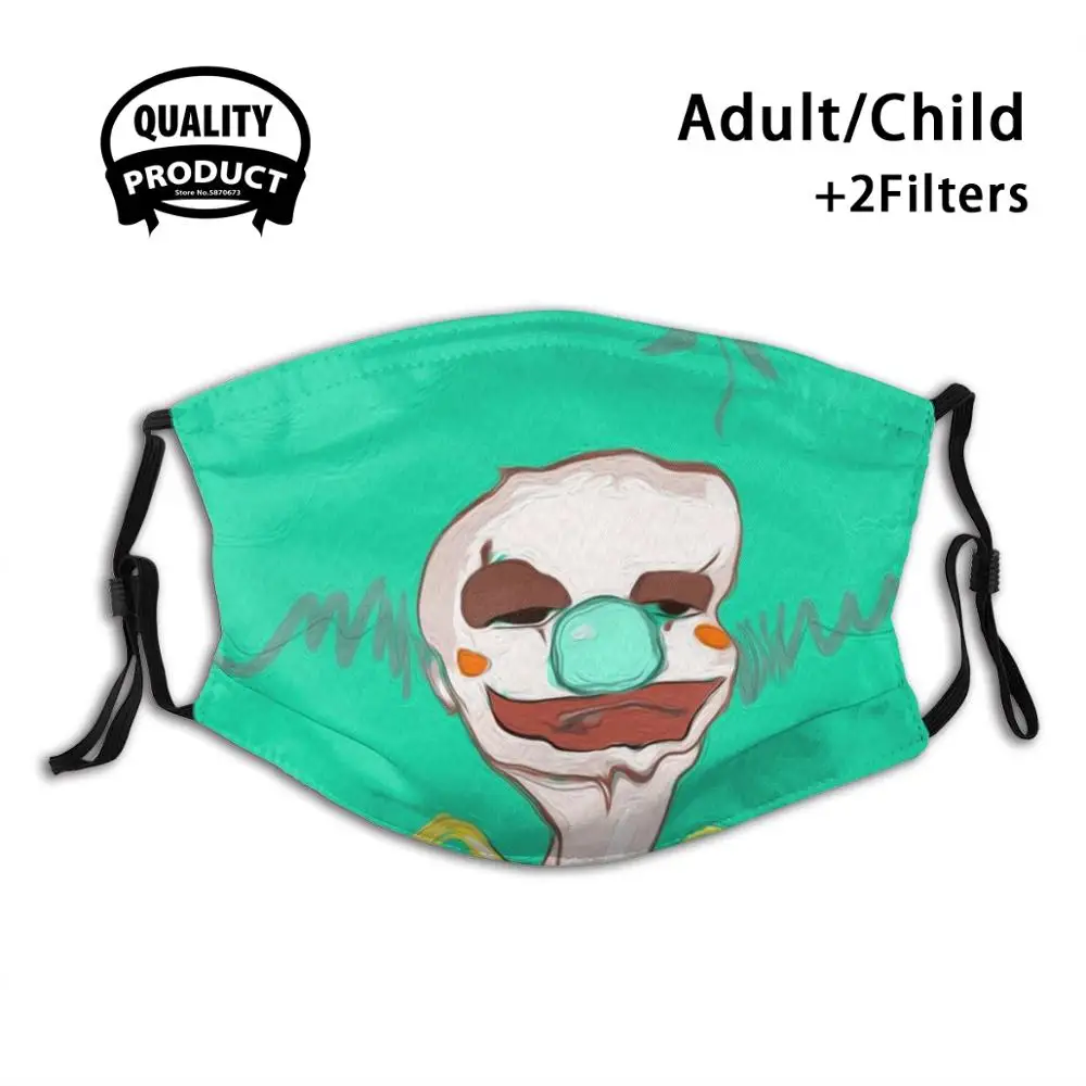 

What Clown Reusable Mouth Mask Filter For Men Women Kids Clown Mint What