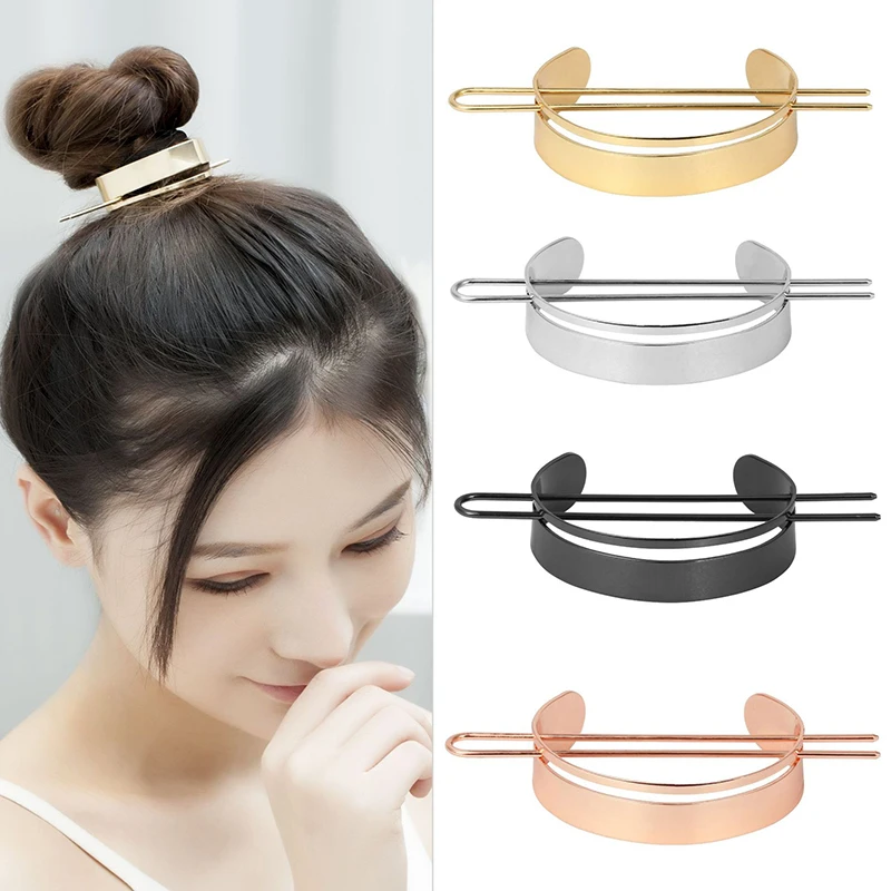 

Original Design Alloy Round Top Hairpin Bun Cage Minimalist Bun Holder Cage Hair Stick Girl Hair Accessories Hair Jewelry