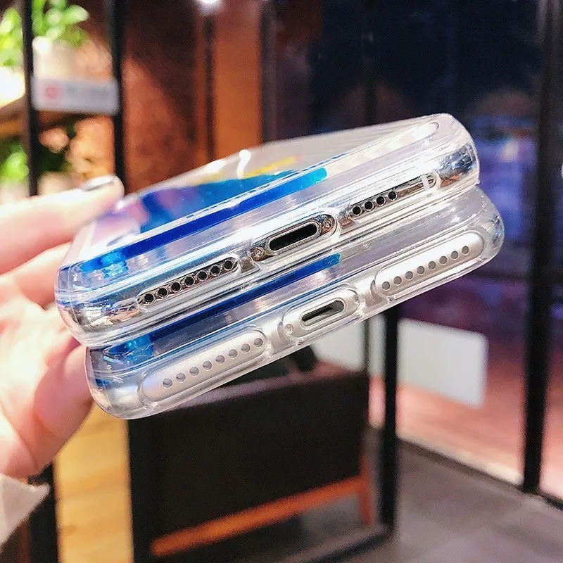 Чехол для телефона с мультипликационным принтом для iPhone 11 Pro Max X XR XS MAX 3D плавающая утка динамическая жидкость зыбучие пески для iPhone 5S 6 6s 7 8 Plus