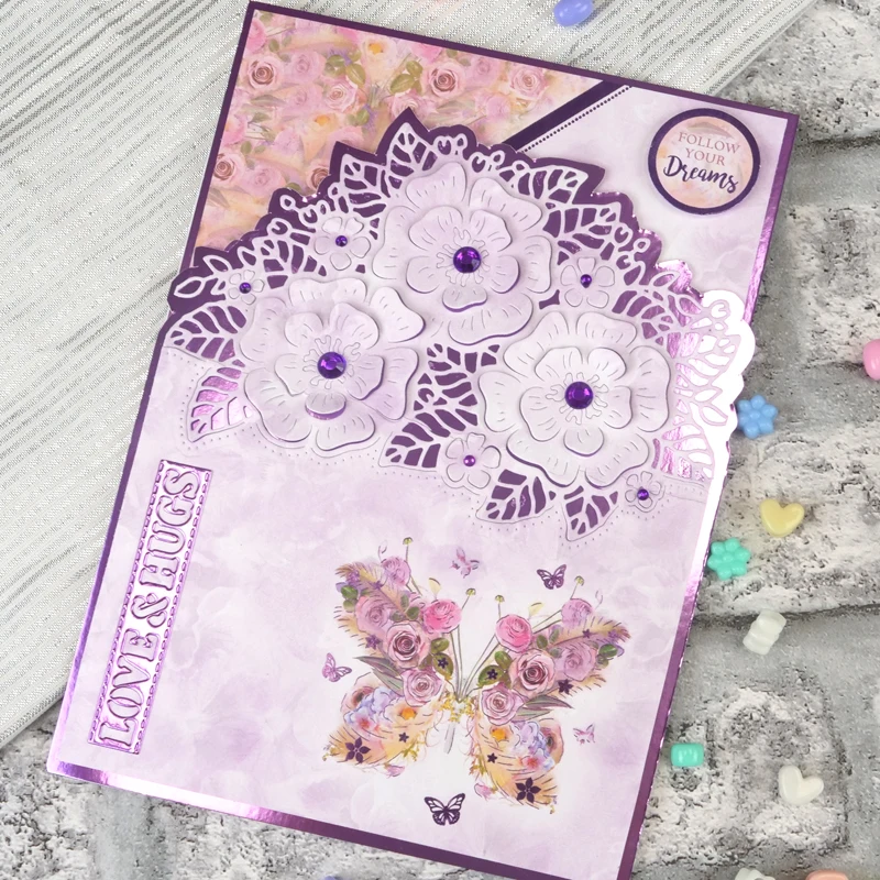 Цветочные рамки фраз форма банта металлические режущие штампы трафарет альбом