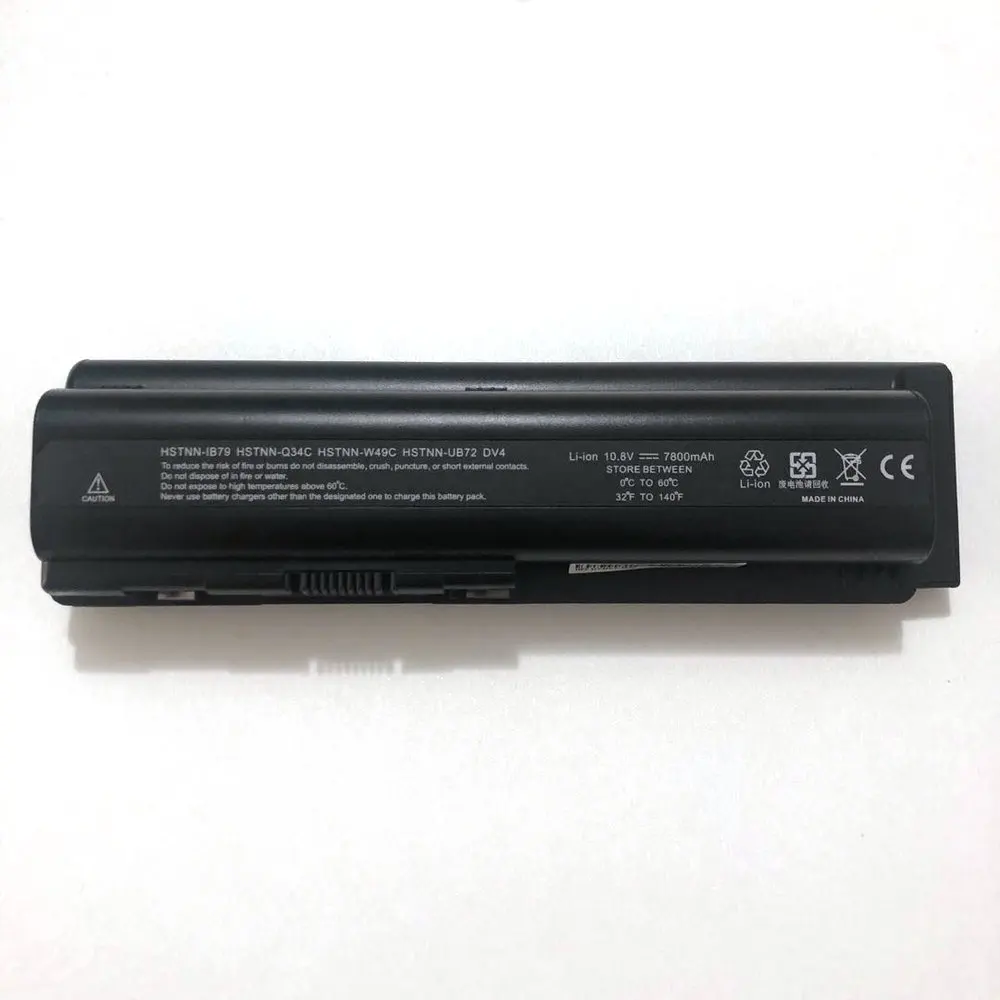 Аккумулятор для ноутбука HP 7800/Q34C/W49C/UB72/CB72/DB73 DV4 CQ60/61-110/200/120/7800 оригинальный размер