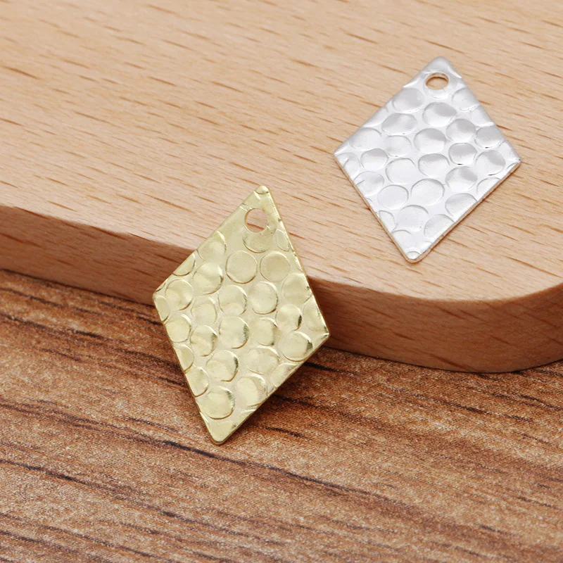 Плоские заготовки в форме алмаза 13 х18 мм 200 шт. дисковые подвески сделай сам