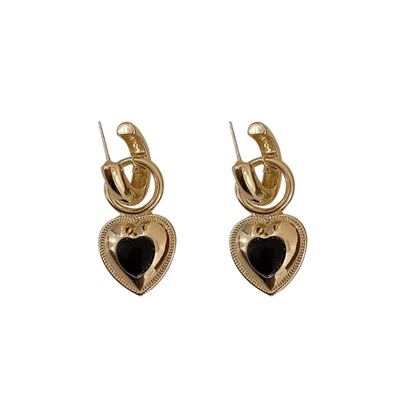 

Heart Earring 925 Sterling Silver Earrings Needle Alloy Gold Earrings Banquet Meet Party Jewelry Gift Luxury Earring For Women