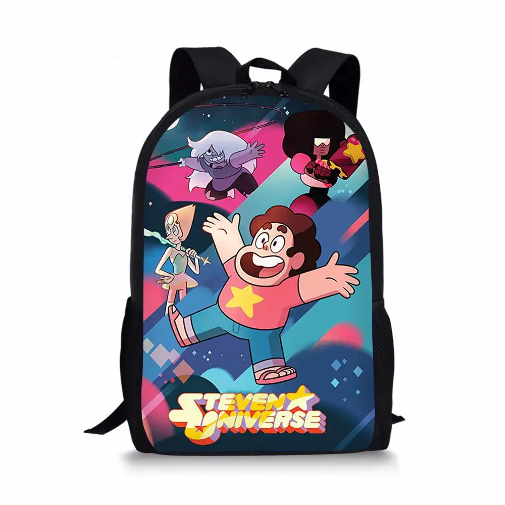 HALYUNASC Children's School Backpack Steven Universe Pattern Kids Backpack Cartoon Anime Toddler Boys Girls School Book Bags