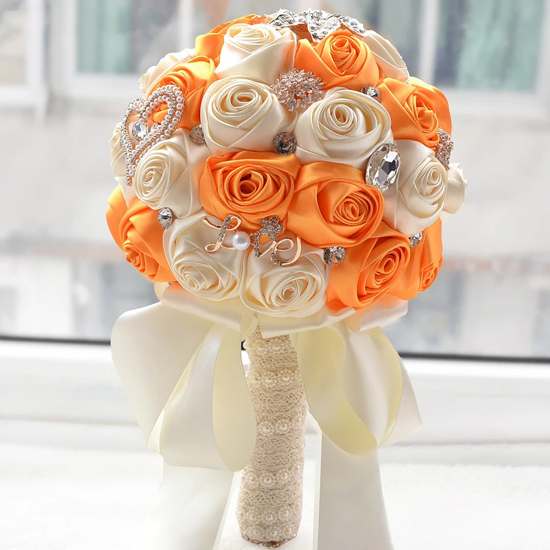 16 цветов Великолепные Свадебные цветы букеты Искусственные для свадебного