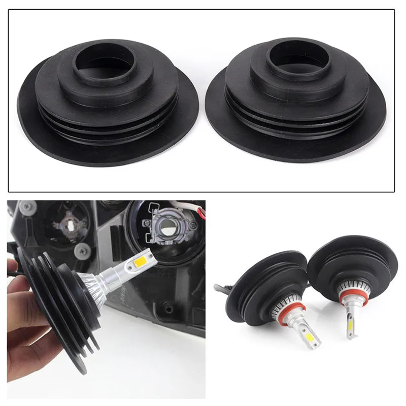 

2Pcs Universal Headlight Dust Cover Cap 3.2cm For LED HID Xenon Halogen Bulb Waterproof