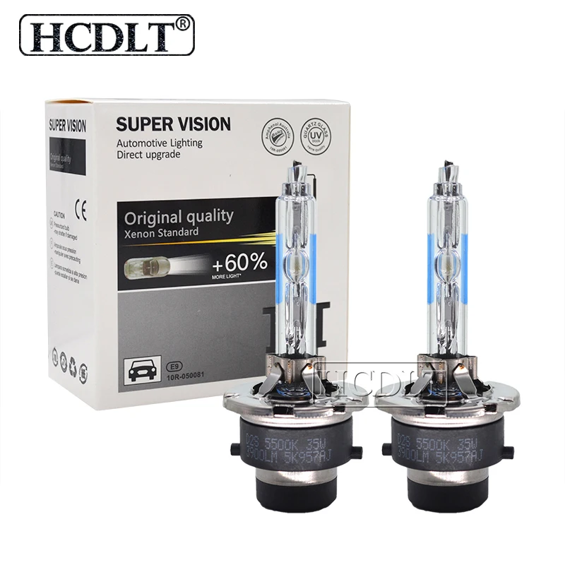Ксеноновые HID лампы HCDLT OEM 2 шт. 35 Вт D2S D4S 55 сменная лампа для фары автомобиля 5500K Для