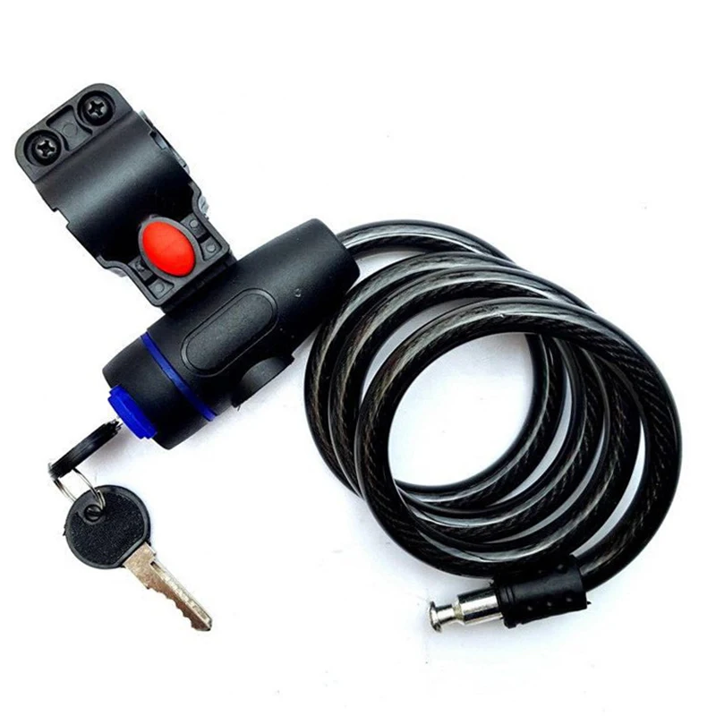 

10*950mm Bike Key Lock Chain Cycling Bicycle Trolly Security Steel Wire Cable Locker For Bicycles Electric Bike Motorcycles