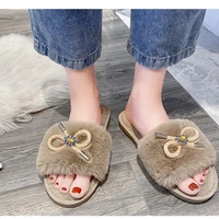 autumn and winter ladies cotton slippers fashionable and comfortable womens slippers furry womens slippers simple slippers