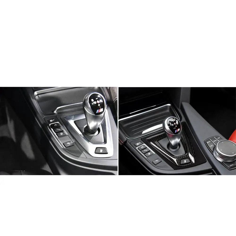 Дешево Для BMW M3M4 F80 F82 F83 2014-2018 углеродное волокно сменная Автомобильная основа переключения передач Панель крышка рычаг переключения передач объем...