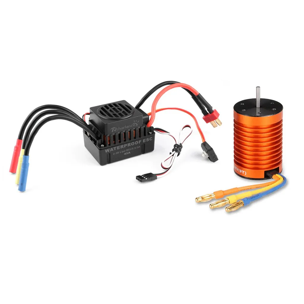 

9T 4370KV 4Poles Sensorless Brushless Motor For 1/10 Scale RC Car Truck F540 4370KV Motor 10.23
