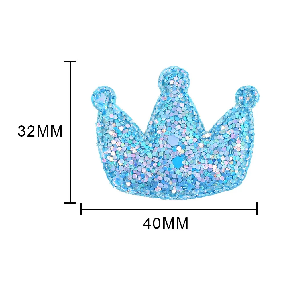 10 шт. нашивки &quotКорона&quot Блестки стеганая аппликация для волос одежда клипов