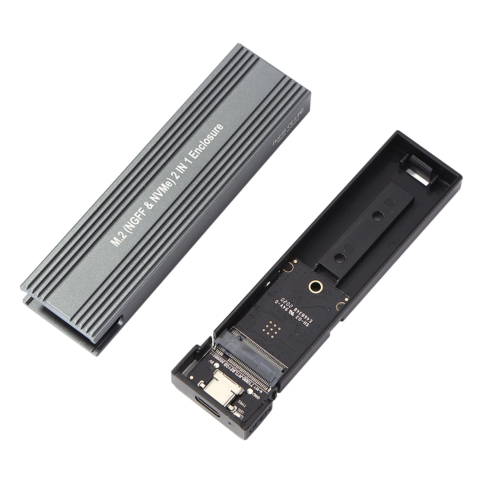 

Чехол для M2 SSD, Футляр NVME M.2 на USB Type C 3,1, адаптер SSD для двухпротокольного NVME PCIE NGFF SATA M/B Key, чехол для SSD диска